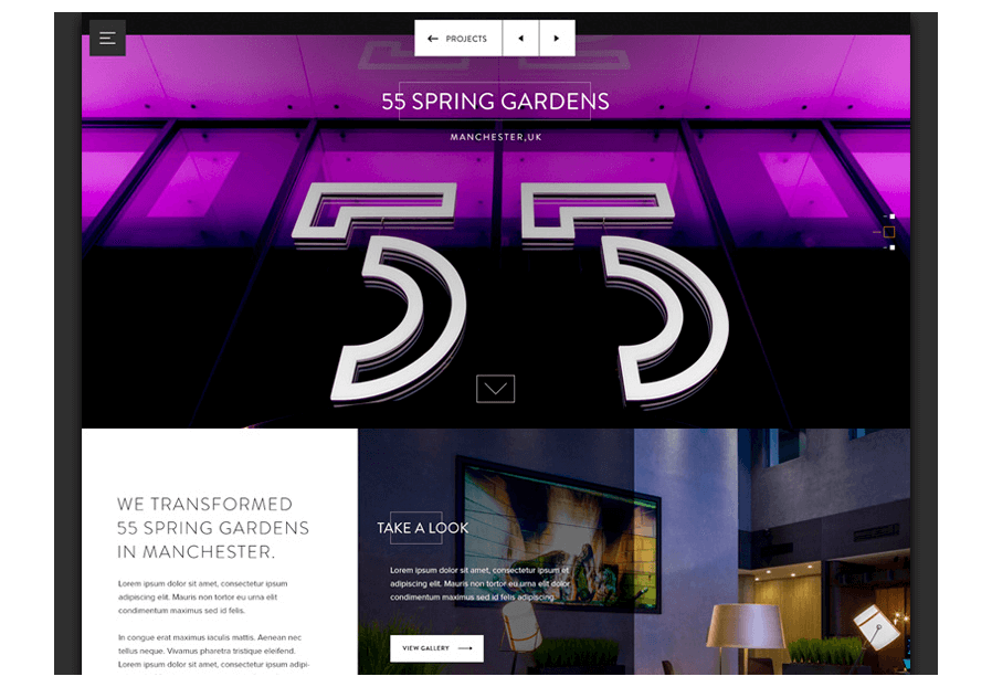 Zarbuldomy created the website for construction company ARCO to present their services